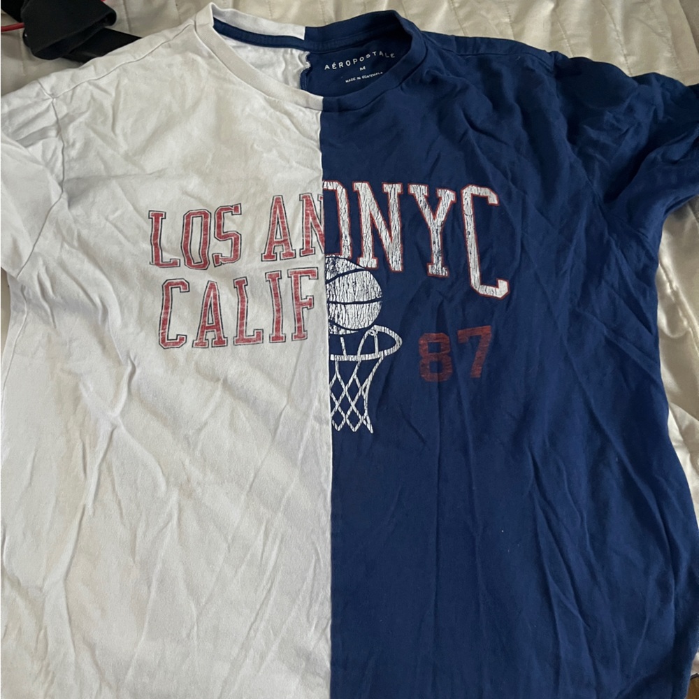 split color tee-shirt